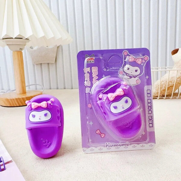 Cartoon Sanrio Kumimi Slippers Eraser Cute Creative Sandal Modeling Pencil Eraser Student Stationery Supplies Children’s Gifts – Eraser For Children – Eraser For Study – Stationary